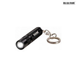 LED Flashlight 1W neutral white, with keychain, robust pressure switch, high quality Design