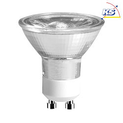 Blulax LED-Reflektor-Lampe GU10, 5,5W, 540lm, 2700K warmweiß, 36°, Glas Halogenoptik