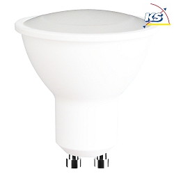 LED Reflector lamp GU10, 6W (70W), 500lm, 2700K, 100°, housing white