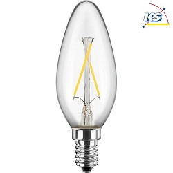 LED Lamp candle, 2,5W (25W), E14, 250lm, 2700K, glass clear