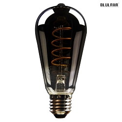 LED Edisonlampe ST64, E27, 5W 1800K 140lm 300°, Glas smoky VBS