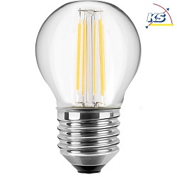 LED Lamp drop G45, 4,5W (40W), E27, 470lm, 2700K, glass clear
