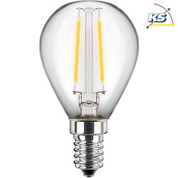 LED Lamp drop G45, 2,5W (25W), E14, 250lm, 2700K, glass clear