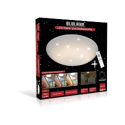 LED Wand- und Deckenleuchte Aina-XL rund Sternenhimmel 36W 2700 lm CCT & FB