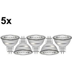  LED SMD Reflektorlampe GU5.3, MR16, 3,5W, 345lm, 2700K, IP20, 36�, 5 Set 