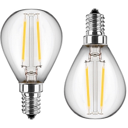 LED Filament Lampe G45, 2er Set, 300�, E14, 2,5W, 2700K, 250lm