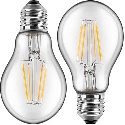 LED Filament Lampe A60, 2er Set, 300�, E27, 7W, 4000K, 810lm