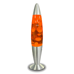 LED lava lamp IP20, orange, silver, white 