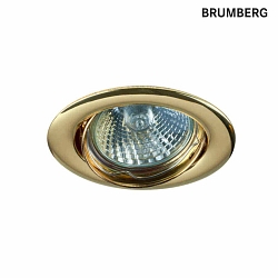 ceiling recessed luminaire GX5.3 / 50W round, swivelling GX5,3 IP20, gold dimmable