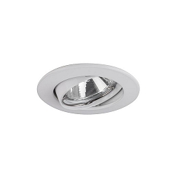 Recessed LV spot, IP20, round � 8cm, 12V AC, GX5.3 max. 50W, swivelling, white