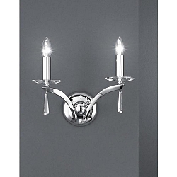 Wandleuchte STELLA, 2-flammig, 2x E14 max. 40W, Chrom