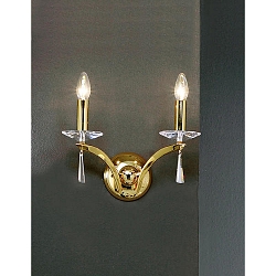 Wandleuchte STELLA, 2-flammig, 2x E14 max. 40W, Gold