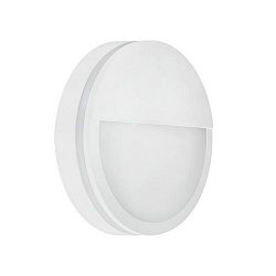 LED Au�enwandleuchte EYE, IP65 IK10, halbrunde Blende, mit Seiten-Ring, 18W 3000/4000/5700K (CCT DIP-Switch), wei�