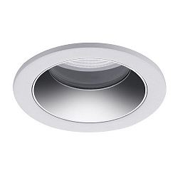 LED Einbau-Downlight ALTERO, IP44, rund, � 8.3cm, Blende tauschbar, 500mA, 9.2W 4000K 840lm 33�, Wei� / Chrom
