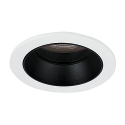 LED Einbau-Downlight ALTERO, IP44, rund, � 8.3cm, Blende tauschbar, 500mA, 9.2W 3000K 820lm 33�, Wei� / schwarz