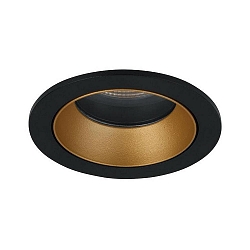 ceiling recessed luminaire ALTERO-R round, direct IP44, gold, black dimmable