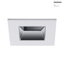 ceiling recessed luminaire ALTERO-S square, direct IP44, chrome, white dimmable