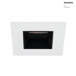 ceiling recessed luminaire ALTERO-S square, direct IP44, black, white dimmable