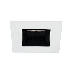 ceiling recessed luminaire ALTERO-S square, direct IP44, black, white dimmable