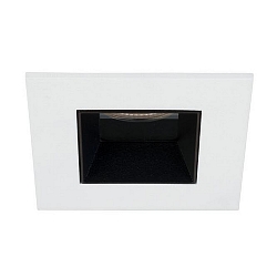 LED Einbau-Downlight ALTERO, IP44, quadratisch, 8.3 x 8.3cm, Blende tauschbar, 500mA, 9.2W 4000K 840lm 33�, Wei� / schwarz