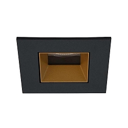 ceiling recessed luminaire ALTERO-S square, direct IP44, gold, black dimmable