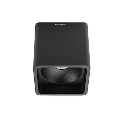 downlight QUIBIC square, surface-mounted version, direct / indirect IP20, black matt 