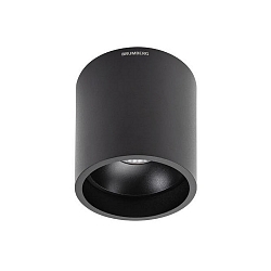 downlight TUBIC round, surface-mounted version, direct / indirect IP20, black matt 