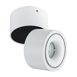 Surface LED spot CIRCLE, surrounding light gap, adjustable, IP20, 230V AC, 6.2W 3000K 415lm 34�, structured white