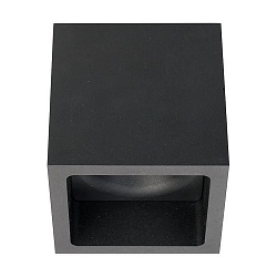 LED Downlight mit vertieftem Modul, IP20, 230V, eckig, 10x10x10cm, 15W 3000K 1125lm 38�, Strukturschwarz