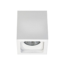 Outdoor LED Downlight, IP54 230V, eckig, 7W 3000K 450lm 30�, Strukturwei� / klar