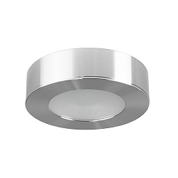 LED M�bel-Einbaudownlight inkl. Aufbaugeh�use, IP20, � 6.5cm, Plug&Play 350mA, 3.6W 3000K 350lm 100�, Alu matt