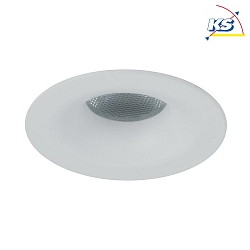 LED light point with funnel cover, IP44,  5cm, Plug&Play 350mA, 3.3W 3000K 160lm 32, white