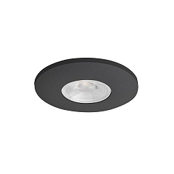 LED Einbau-Downlight BARENT IP20, rund, � 6.8cm, 350mA Plug&Play, 4W 3000K 380lm 60�, CRi >90, ohne BG, schwarz