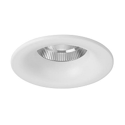 Recessed LED downlight with funnel cover, IP20, round, � 8.2cm, dim2warm, 350mA, 12W 1800-3000K 930lm 24�, matt alu