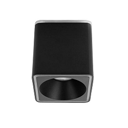 downlight DOLOK-S square, with decorative ring, direct / indirect IP20, black matt dimmable