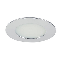 LED Einbau-Downlight f�r M�bel und Holzwerkstoffe, IP44, rund, 12V DC, 5W 3000K 375lm 60�, Chrom