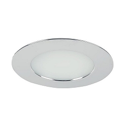 LED Einbau-Downlight f�r M�bel und Holzwerkstoffe, IP44, rund, 12V DC, 7.5W 3000K 525lm 60�, Chrom