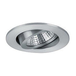 LED Einbaustrahler, IP20, rund, � 8.2cm, Plug&Play 350mA, 7W 2700K 740lm 38�, schwenkbar 30�, Alu matt