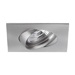 LED Einbaustrahler INDIWO83, IP44, eckig, 9.5 x 9.5cm, Plug&Play 350mA, 5.5W 3000K 550lm 36�, schwenkbar 25�, Nickel matt