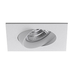 LED Einbaustrahler INDIWO83, IP44, eckig, 9.5 x 9.5cm, Plug&Play 350mA, 5.5W 3000K 550lm 36�, schwenkbar 25�, Strukturwei�