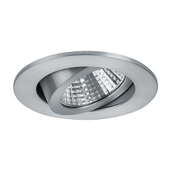 LED Einbaustrahler, IP20, rund, � 8.2cm, Plug&Play 350mA, 7W 4000K 770lm 38�, schwenkbar 30�, Alu matt