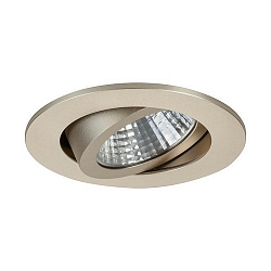 LED Einbaustrahler, IP20, rund, � 8.2cm, Plug&Play 350mA, 7W 3000K 740lm 38�, schwenkbar 30�, Champagner matt