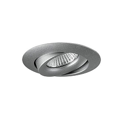 LED Einbau-Strahler, IP20, � 8.2cm, Plug&Play 350mA, 7W 3000K 600lm 40�, schwenkbar 30�, Struktursilber