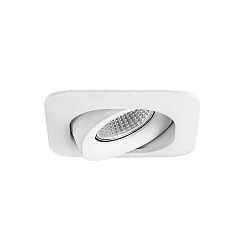 LED Einbau-Downlight, IP20, eckig, 8.2 x 8.2cm, Plug&Play 350mA, 7W 3000K 600lm 40�, Strukturwei�