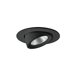 ceiling recessed luminaire KARYL swivelling, rotatable, direct IP20, black dimmable