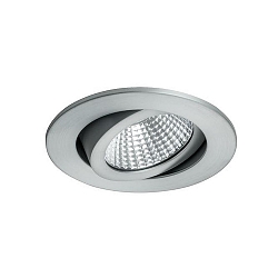 LED Einbaustrahler LAKIL-R, � 8.2cm, 350mA (ohne BG), 6W 1800-3000K 460lm 38�, dim2warm, schwenkbar, alu matt