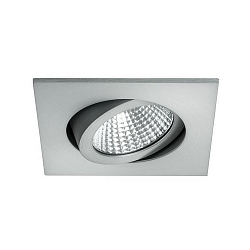 LED Einbaustrahler LAKIL-S, 8.2 x 8.2cm, 350mA (ohne BG), 6W 1800-3000K 460lm 38�, dim2warm, schwenkbar, alu matt