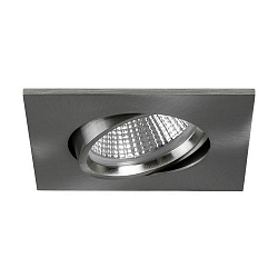 LED Einbaustrahler INDIWO68-S DTW, IP20, eckig, 8x8cm, 350mA, 6W 1800-300KK 420lm 36�, CRi >95, schwenkbar, dim2warm, Nickel