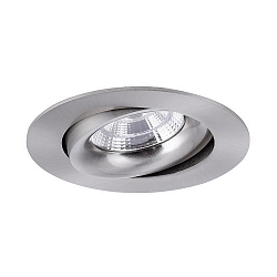 LED Einbaustrahler INDIWO83, IP20, rund, 350mA, 5.5W 3000-1800K 550lm 36�, schwenkbar, dim2warm, Nickel matt