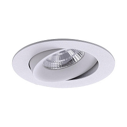 LED Einbaustrahler INDIWO83, IP20, rund, 350mA, 5.5W 3000-1800K 550lm 36�, schwenkbar, dim2warm, Wei�